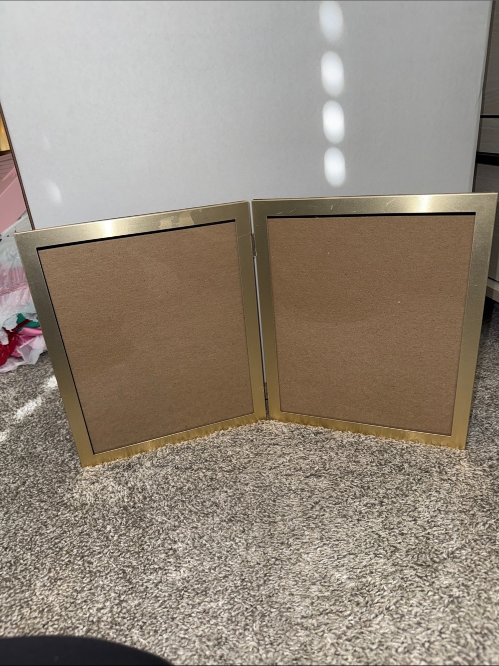 Gold Double Standing Photo Frame - 8” x 10.5”